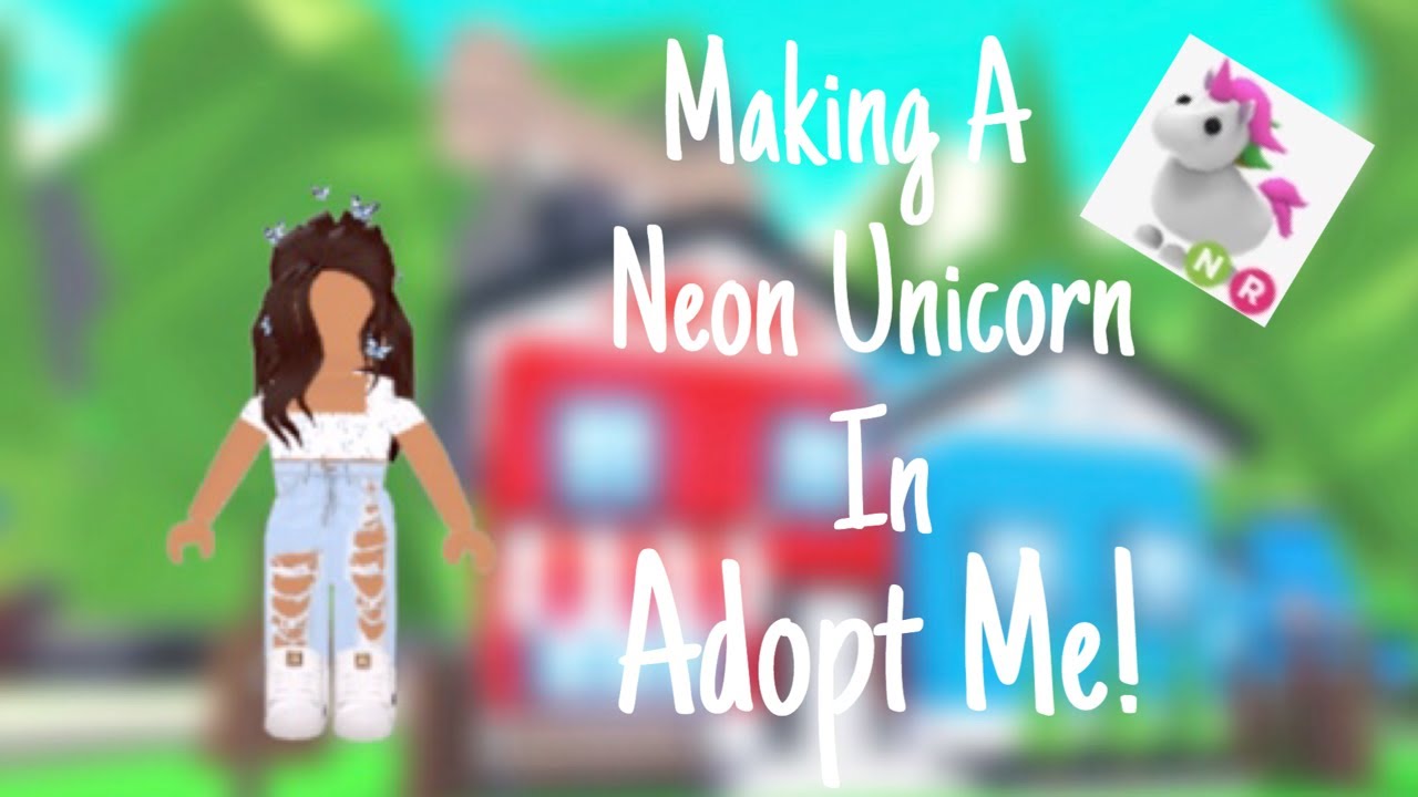 Making A Neon Unicorn In Adopt Me So Cute Youtube