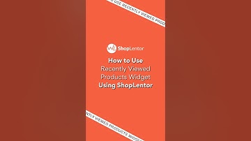 How to Use Recently Viewed Product Widget #elementor #woocommerce #wordpress #shorts