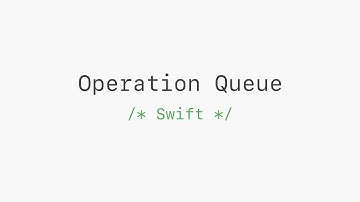What is OperationQueue?