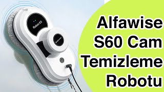 CAM TEMİZLEME ROBOTU - ALFAWISE S60 vacuum window cleaner robot Resimi