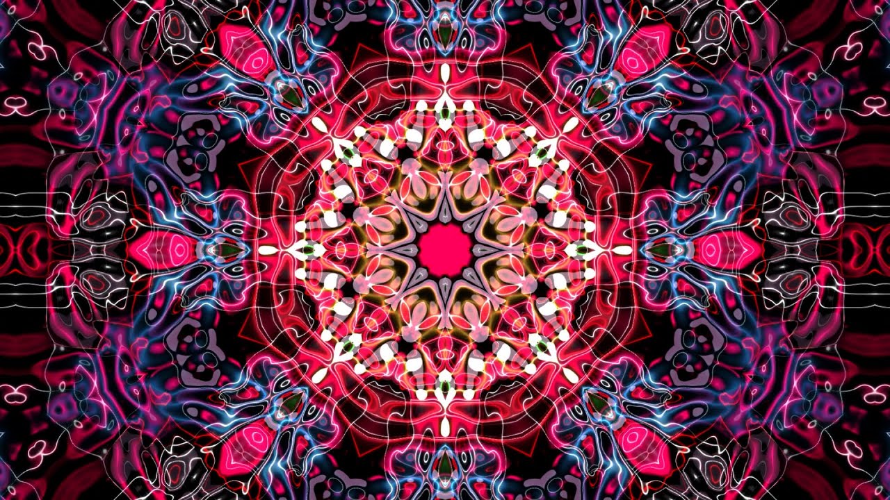 Kaleidoscope: Slow Pulse beats Visual effects ~ Symmetry art Video