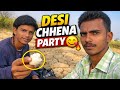 DESI CHHENA PARTY 😋 | गाँव में छेना खाने का मजा | Village Food Vlog