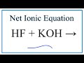 Net Ionic Equations and Spectator Ions