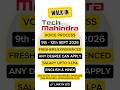 TECH MAHINDRA is hiring for Banking Voice Process | HYDERABAD #techmahindra #voiceprocess #hyderabad