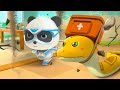 Super rescue team ep 2  earthquake super panda saves mr snake  babybus tv  kids cartoon