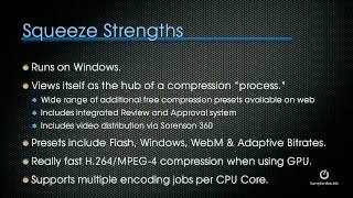 Video Compression "Shoot-out" - Sorenson, Episode, Apple Compressor (webinar preview)