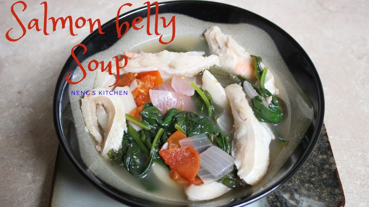 How To Make Salmon Belly Soup/ Sinigang Na Salmon Belly YouTube