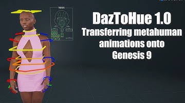 DazToHue 1.0 Tutorial - Transferring metahuman animations onto genesis 9 figures