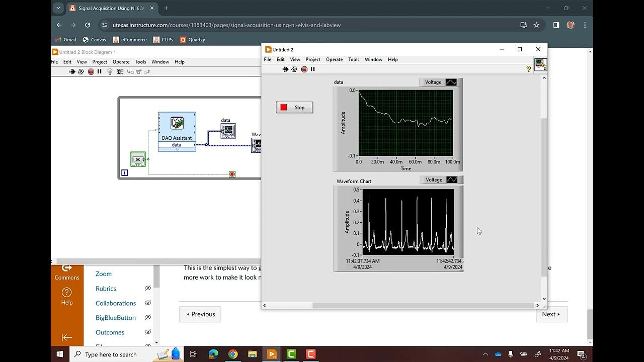 Use LabVIEW DAQ Assistant with Waveform Chart as output YouTube