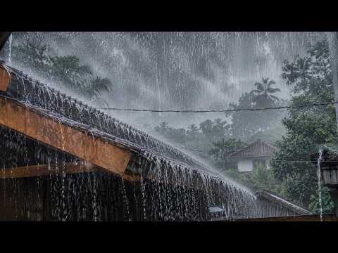 Heavy Rain Sounds & Powerful Thunderstorm for Sleeping ⛈️ | Deep Sleep, Stress Relief (No Ads)