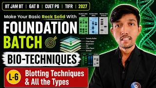 Blotting Techniques & All The Types | IIT JAM BT | GAT B | CUET PG | TIFR | 2027 | Lec-6 | IFAS