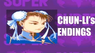 Super Street Fighter II: Turbo - Chun-Li Endings