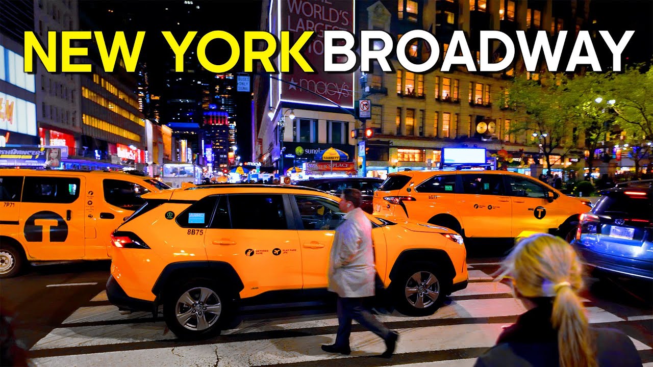 New York, Amerika Serikat | MIDTOWN Manhattan | Jelajah Kota Malam 4K