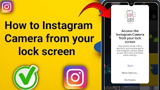How to Instagram Camera from your lock screen problem solve