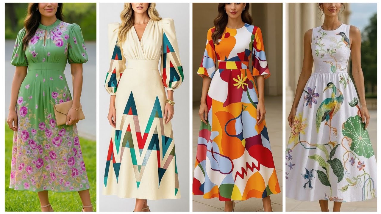 Яркие, броские и красочные платья для скромных женщин