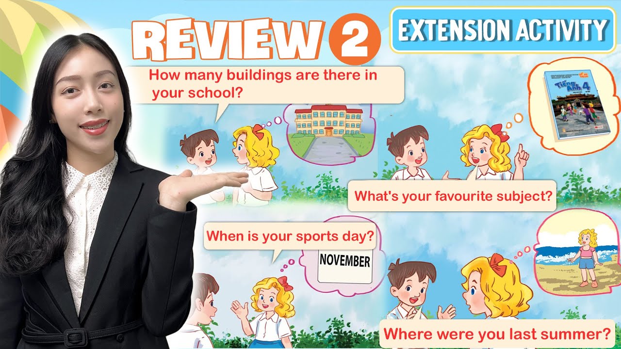 Ôn tập cuối học kì 1 Tiếng Anh lớp 4: Review 2 & Bài mở rộng | Viral English