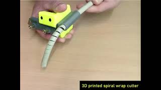 3D printable Spiral wrap cutter