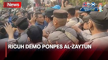 Ricuh Demo Ponpes Al-Zaytun, Massa Saling Dorong dengan Petugas