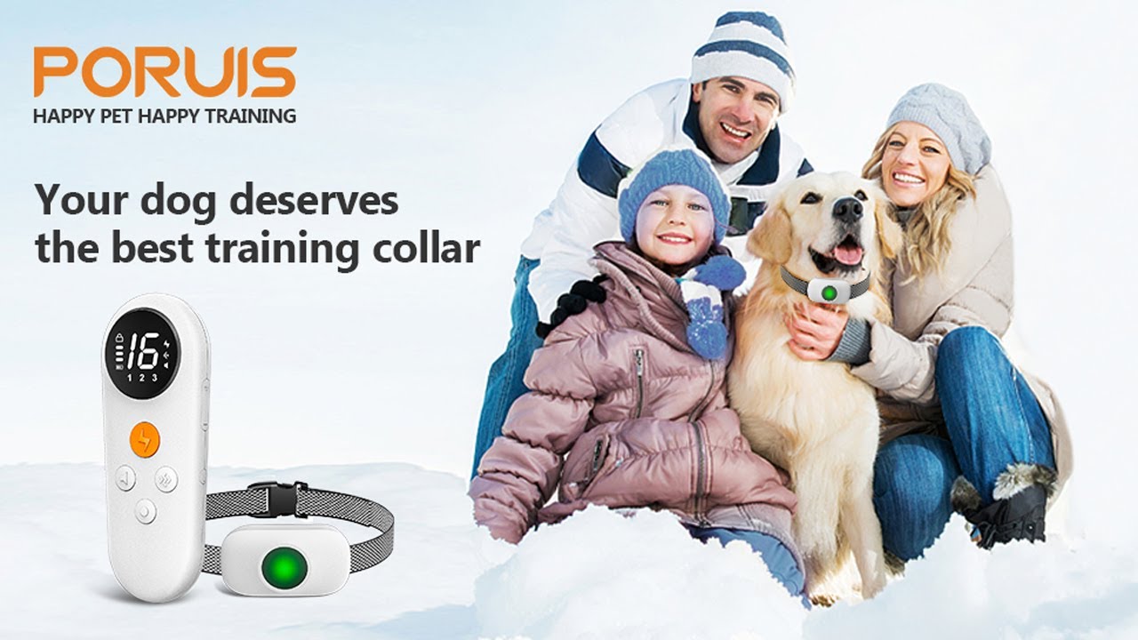 Dog Training Collar with Remote,PORUIS Lightweight Portable Shock