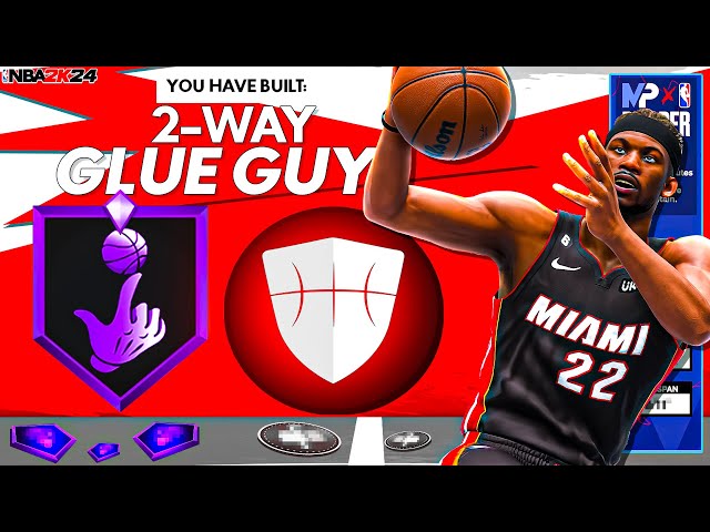 NEW* RARE 2-WAY GLUE GUY BUILD IN NBA 2K24! SUPER RARE OVERPOWERED