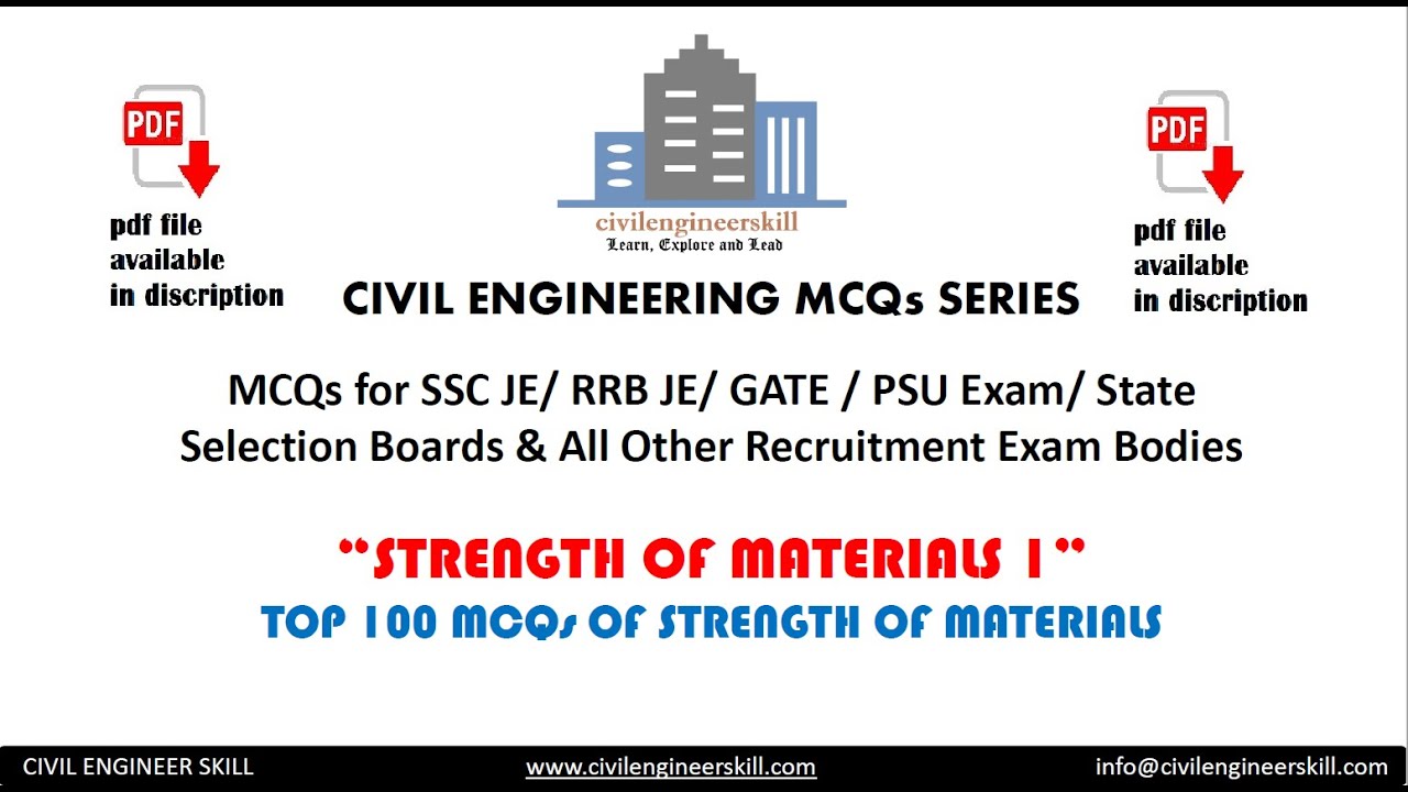 Updated Strength of Materials MCQ session 20212022 Civil
