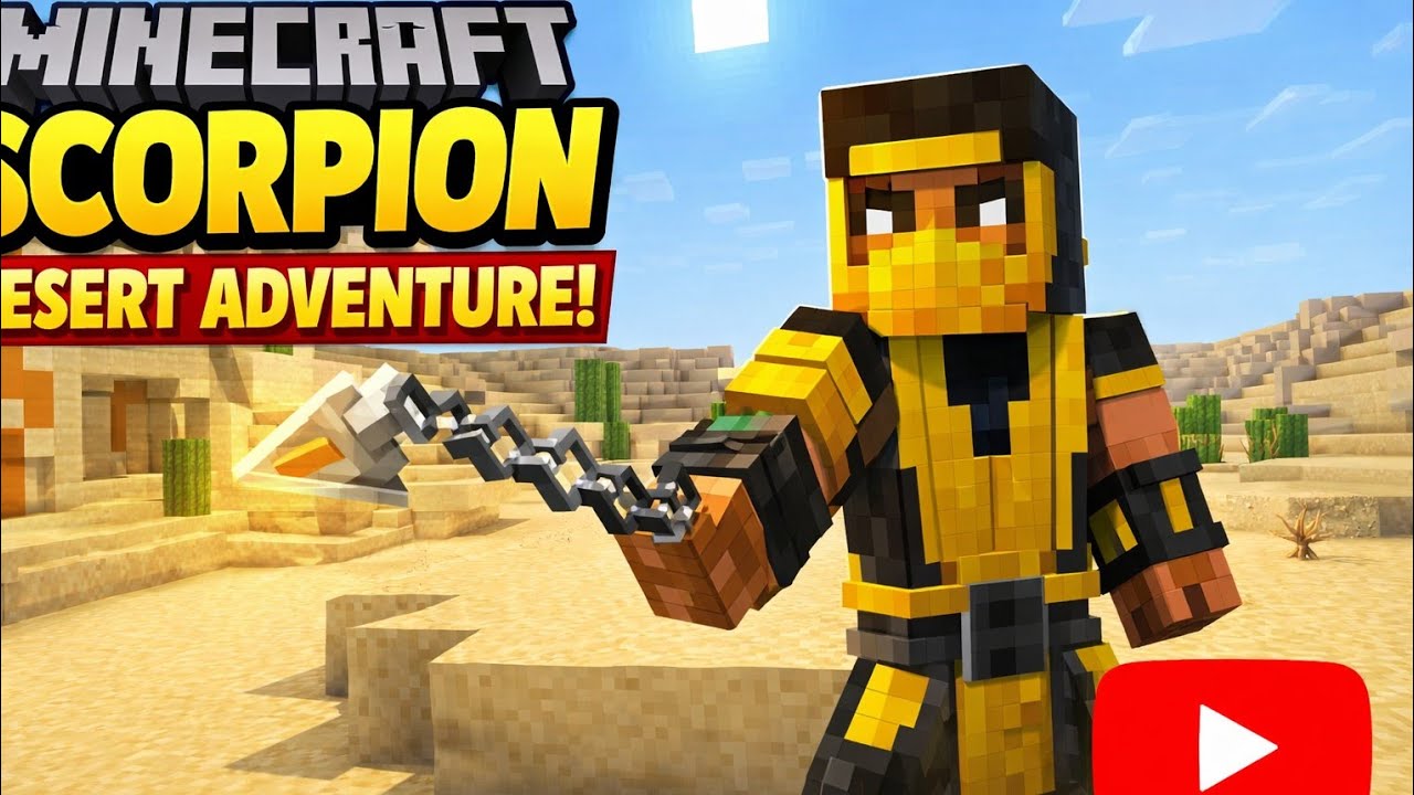 Minecraft scorpion at desert adventure live - YouTube