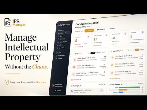IPR Manager product tour preview