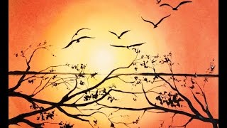 sun watercolor painting pressed