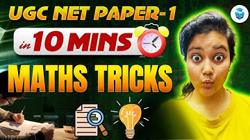 UGC NET Paper 1 Maths Tricks | UGC NET Paper 1 in 10 Mins by Aditi Mam