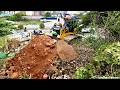 INCREDIBLE Powerful Skills SHANTUI Bulldozer Clearing & Pushing Tons of Soil and Rock Land Filling