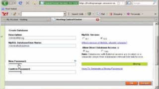 How to create a database in GoDaddy