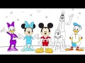 Mickey Mouse | Parte 2 | Disney | Colorear a Mickey Minnie Donald Daisy Pluto | Juego de Pintar |