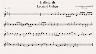 HALLELUJAH: Bb inst (clarinete,trompeta,saxo sop/tenor)(partitura con playback) chords