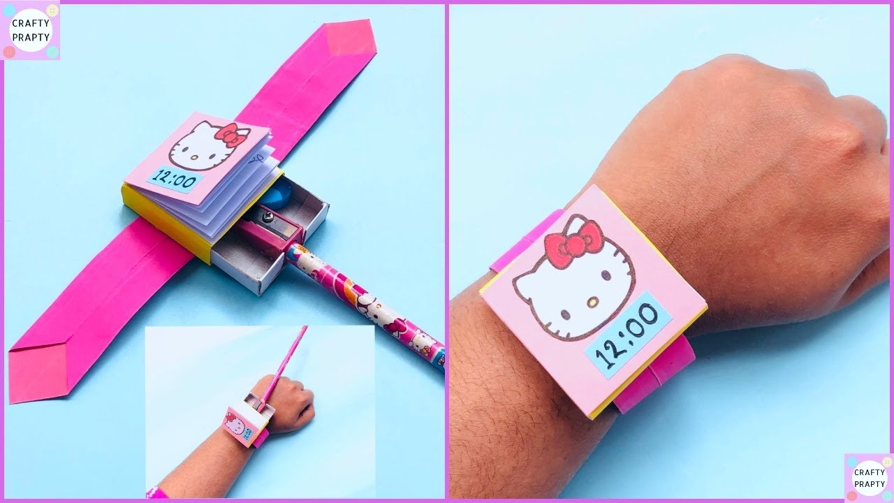 How to make Hello Kitty Watch Notebook and Stationery Organizer/Hello ...