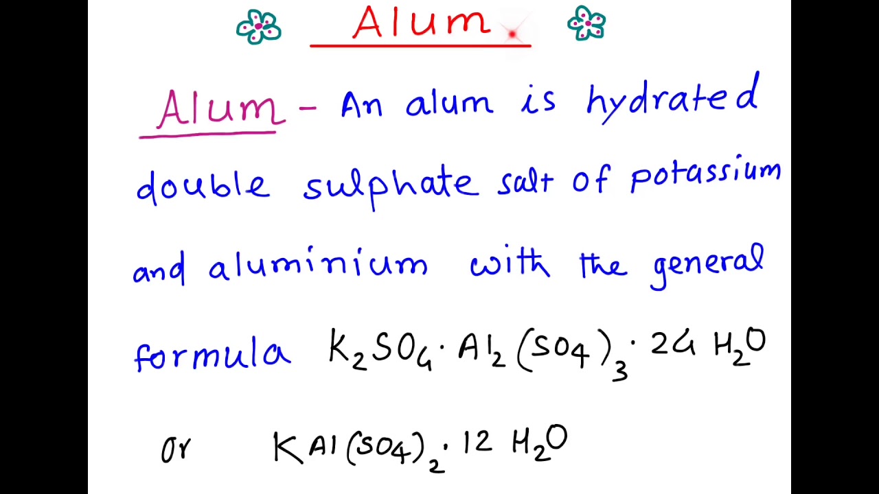 Alum And Pseudo Alum YouTube Alum And Pseudo Alum YouTube