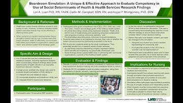 Poster 17-EBP. Boardroom Simulation: Evaluate Competency of Health Services Research Findings