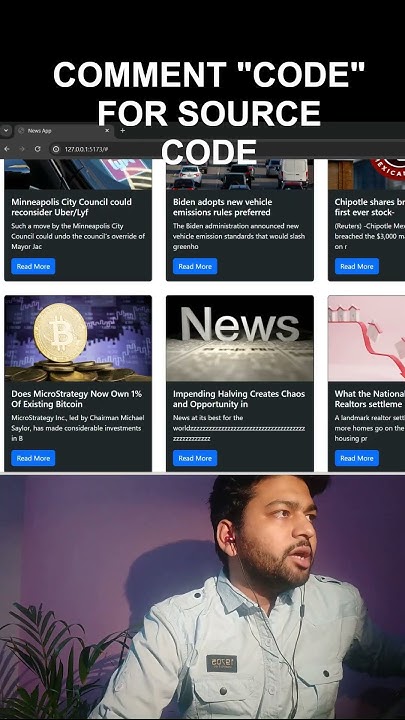 News App Using React JS And Bootstrap - YouTube