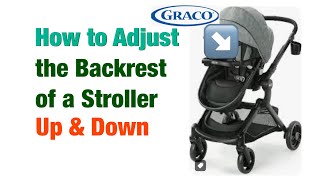 How to adjusting the Backrest of a Graco Stroller (Up and Down)