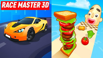 Race Master 3D VS Sandwich Runner - All Levels Android iOS Gameplay #5