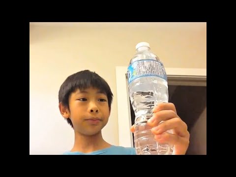 he can drink water bottle in 1 second..