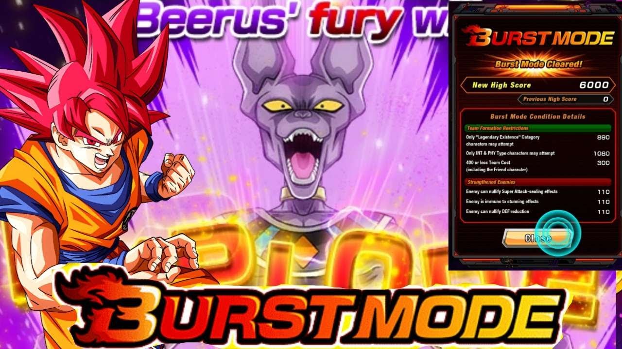 6000 POINTS! NEW BURST MODE VS BEERUS DOKKAN EVENT LONG FIGHT SETUP Dragon Ball Z Dokkan