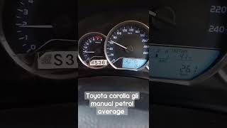 Toyota Corolla Gli Manual Petrol Average