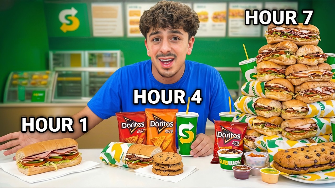 I Ate ONLY Fast Food For A Day, But Doubled My Budget Every Hour
