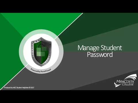 Manage Student Password