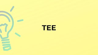 What is the meaning of the word TEE?