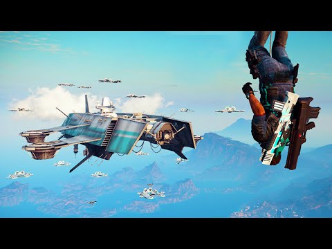 Видео: Внимавайте: Just Cause 3 DLC Sky Fortress ви превръща в човешки F-14