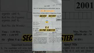 B.A second semester 🤓#इतिहासके50प्रश्र #ddu #exam #upsc