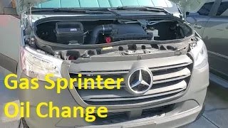 Oil Change Gas Sprinter, 2022 4 cylinder 2.0L Turbo gas.