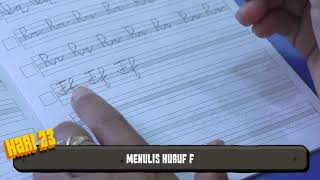 Hari 23: Huruf Ff - Menulis Tegak Bersambung