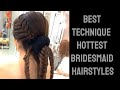 Bridal hairstyle with curls for long hair tutorial